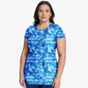 Calypsa Women's Plus Anna Longer Length Swim Tunic In Blue