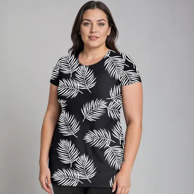 Calypsa Women's Plus Anna Longer Length Swim Tunic In Multi