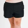 CALYPSA WOMEN'S PLUS CLASSIC FIT SWIM SHORTS WITH PANTY