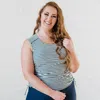Calypsa Plus Size Closed Back Maya Swim Top In Green