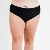 Calypsa Women's Full Coverage Bikini Bottom In Black