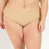 Calypsa Women's Plus Full Coverage Bikini Bottom In Neutral