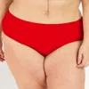 Calypsa Women's Plus Full Coverage Bikini Bottom In Red