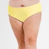 Calypsa Women's Plus Full Coverage Bikini Bottom In Yellow