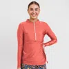 Calypsa Women's Plus Half-zip Long Sleeve Rash Guard Nora Swim Top In Multi