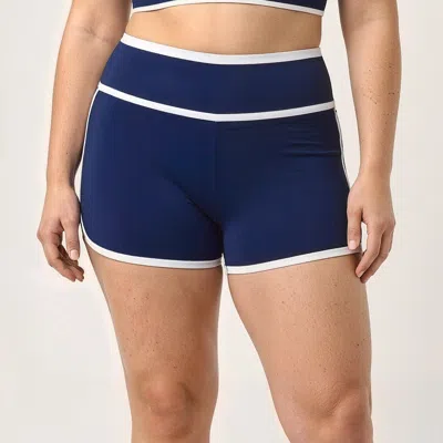 Calypsa Swim Shorts Two-toned Collection In Blue