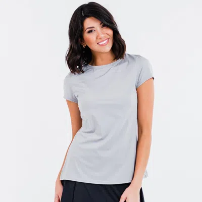 Calypsa Women's Pro Pleated Back Performance Top In Grey