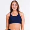 Calypsa Racerback Swim Bra In Blue