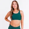 Calypsa Racerback Swim Bra In Green