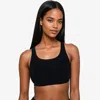 Calypsa Women's Racerback Swim Bra With Removable Cups In Black