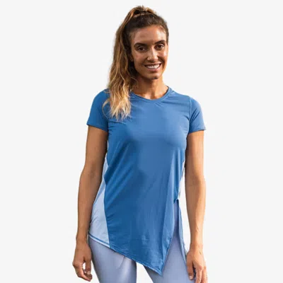 Calypsa Women's Side Split Tie Up Tee In Multi