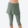 Calypsa Women's Skirted Swim Capris In Green