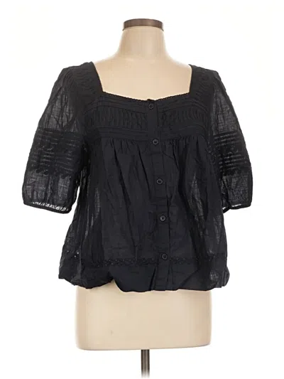 Pre-owned Calypso St Barth 3/4 Sleeve Blouse In Black