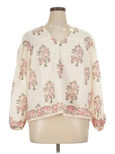 Pre-owned Calypso St Barth 3/4 Sleeve Blouse In Ivory
