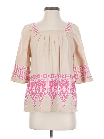 Pre-owned Calypso St Barth 3/4 Sleeve Blouse In Pink