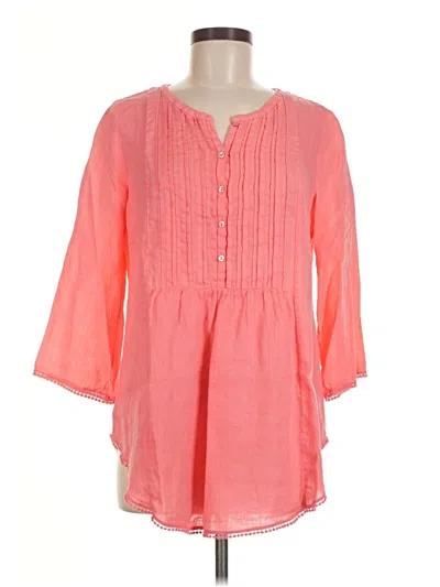 Pre-owned Calypso St Barth 3/4 Sleeve Blouse In Pink