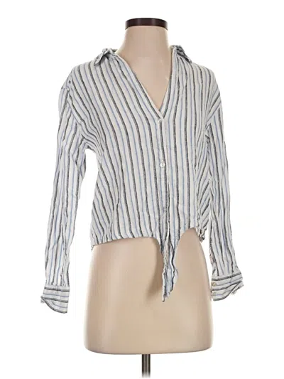 Pre-owned Calypso St Barth 3/4 Sleeve Blouse In Silver