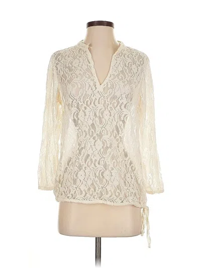 Pre-owned Calypso St Barth 3/4 Sleeve Blouse In White