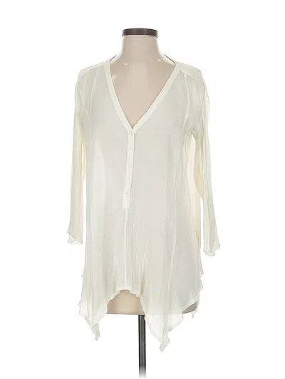 Pre-owned Calypso St Barth 3/4 Sleeve Blouse In White