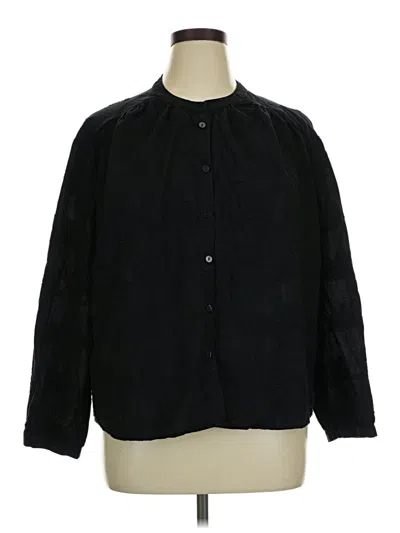 Pre-owned Calypso St Barth 3/4 Sleeve Button Down Shirt In Black
