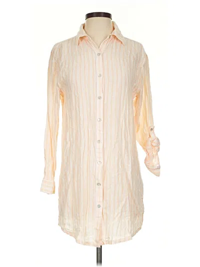 Pre-owned Calypso St Barth 3/4 Sleeve Button Down Shirt In Ivory