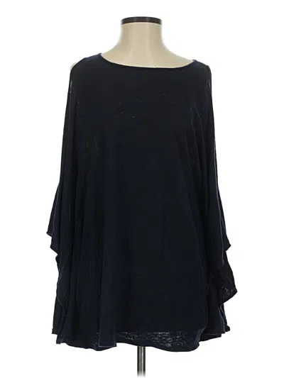 Pre-owned Calypso St Barth 3/4 Sleeve Top Black Boatneck Tops