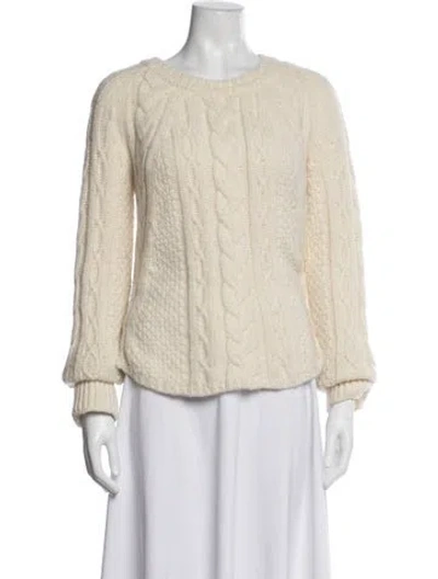 Pre-owned Calypso St Barth Alpaca Crew Neck Top In Neutrals