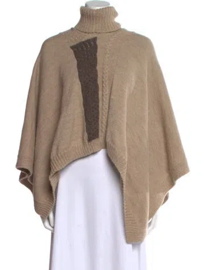 Pre-owned Calypso St Barth Baby Alpaca Turtleneck Sweater In Neutral