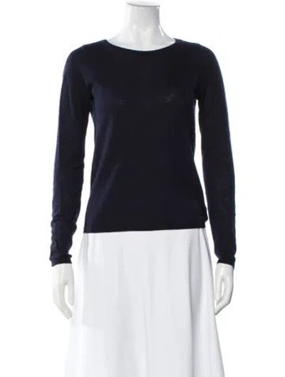 Pre-owned Calypso St Barth Cashmere Bateau Neckline Sweater In Blue