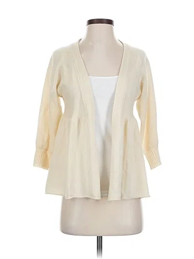 Pre-owned Calypso St Barth Cashmere Cardigan Sweater In White