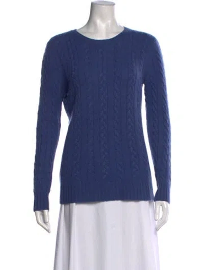 Pre-owned Calypso St Barth Cashmere Crew Neck Sweater In Blue