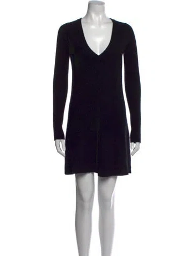 Pre-owned Calypso St Barth Cashmere Mini Dress In Black