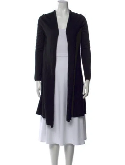 Pre-owned Calypso St Barth Cashmere Open Front Sweater In Black