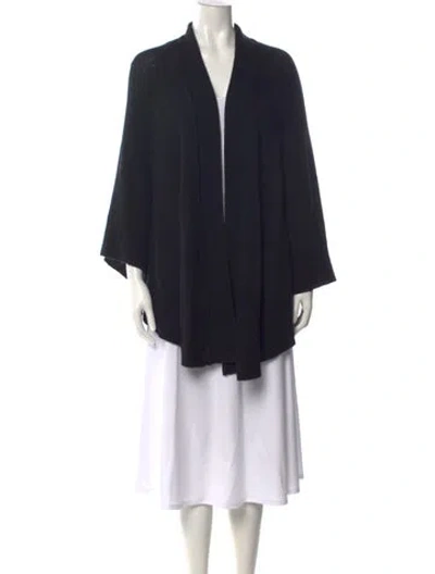 Pre-owned Calypso St Barth Cashmere Open Front Sweater In Black