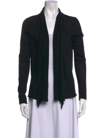 Pre-owned Calypso St Barth Cashmere Open Front Sweater In Black