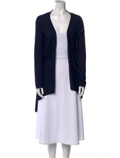 Pre-owned Calypso St Barth Cashmere Open Front Sweater In Blue
