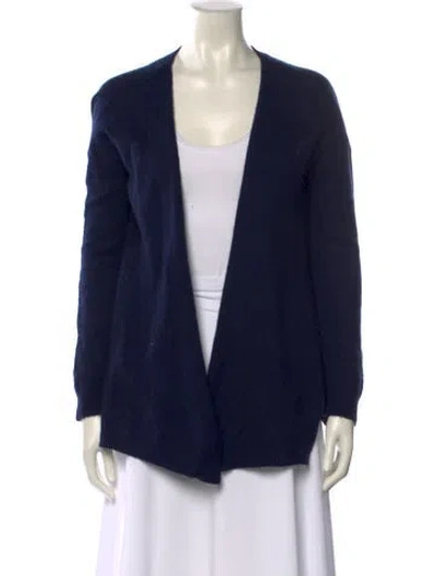 Pre-owned Calypso St Barth Cashmere Open Front Sweater In Blue