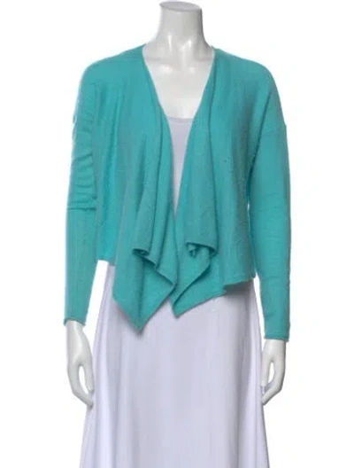 Pre-owned Calypso St Barth Cashmere Open Front Sweater In Blue