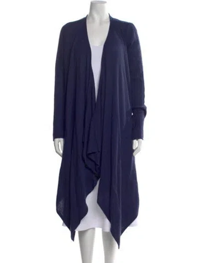 Pre-owned Calypso St Barth Cashmere Open Front Sweater In Blue