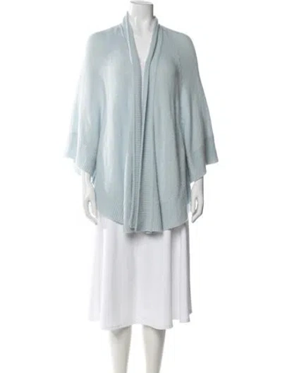 Pre-owned Calypso St Barth Cashmere Open Front Sweater In Blue
