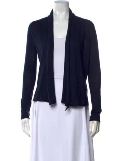 Pre-owned Calypso St Barth Cashmere Open Front Sweater In Blue