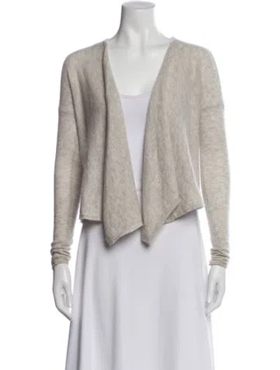 Pre-owned Calypso St Barth Cashmere Open Front Sweater In Gray