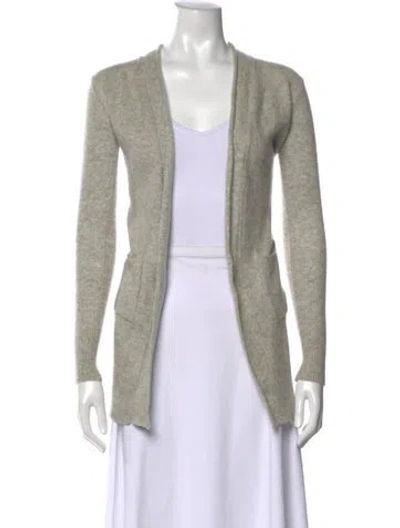 Pre-owned Calypso St Barth Cashmere Open Front Sweater In Gray