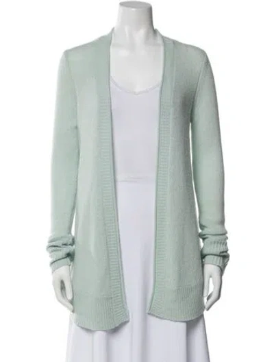 Pre-owned Calypso St Barth Cashmere Open Front Sweater In Green