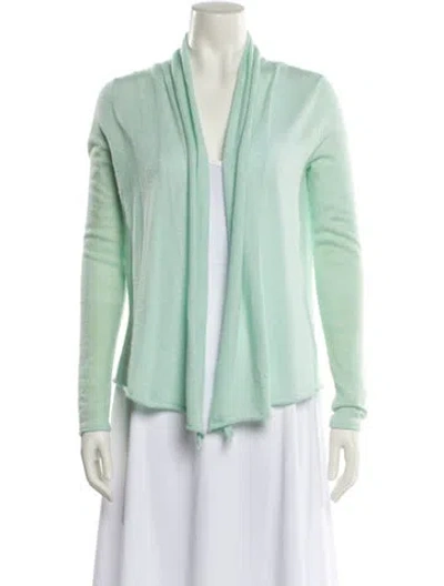 Pre-owned Calypso St Barth Cashmere Open Front Sweater In Green