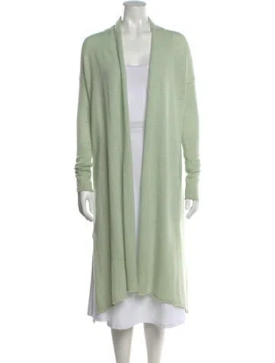 Pre-owned Calypso St Barth Cashmere Open Front Sweater In Green