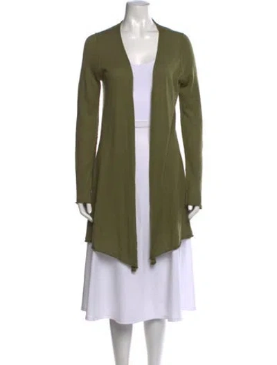 Pre-owned Calypso St Barth Cashmere Open Front Sweater In Green