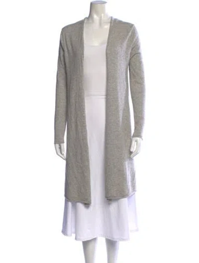 Pre-owned Calypso St Barth Cashmere Open Front Sweater In Grey