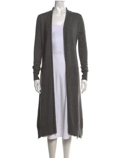 Pre-owned Calypso St Barth Cashmere Open Front Sweater In Grey