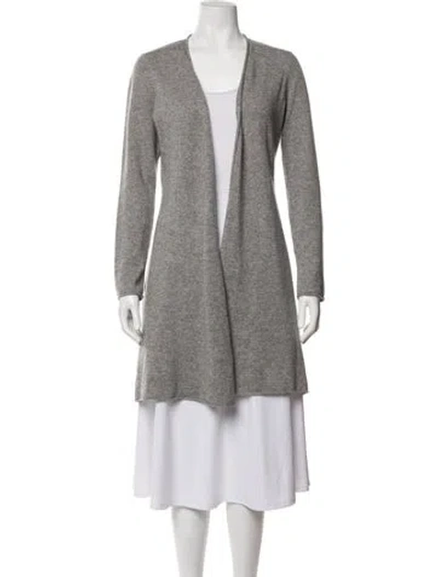 Pre-owned Calypso St Barth Cashmere Open Front Sweater In Grey